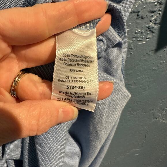 George NWT Size Small Knit Button Up Short Sleeve Blue Work Business Casual - Picture 9 of 9